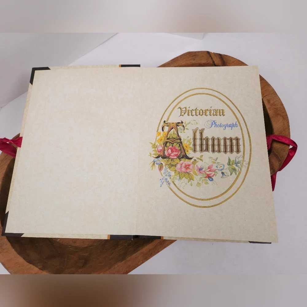 Victorian Photograph Album with Floral Design